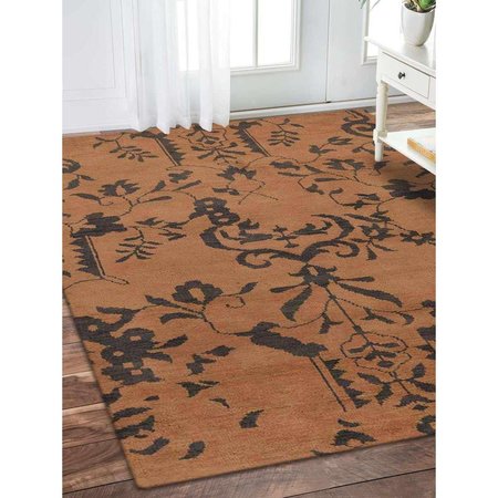 GLITZY RUGS 2 ft. 6 in. x 10 ft. Hand Knotted Wool Floral Runner Rug, Beige UBSN00913K0001G25